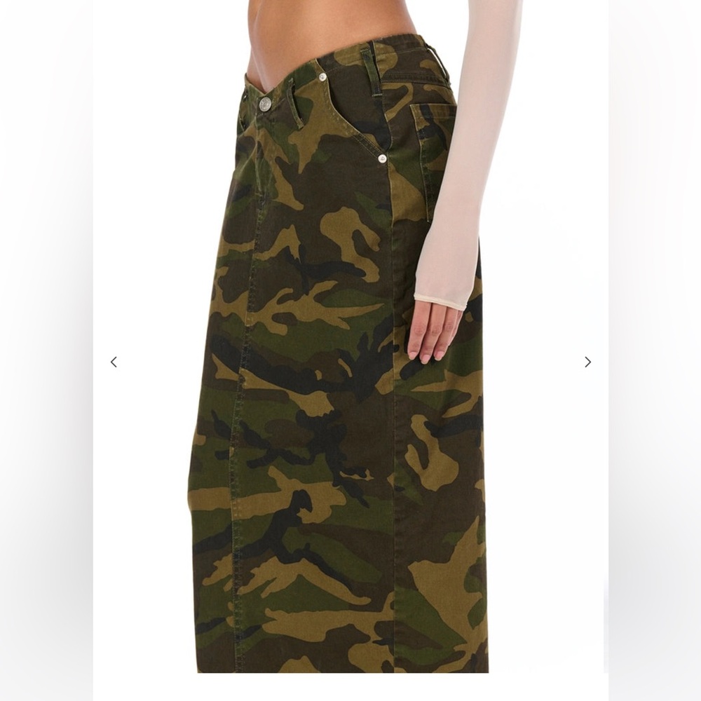 V-WAIST MAXI CAMO SKIRT - Picture 4 of 6